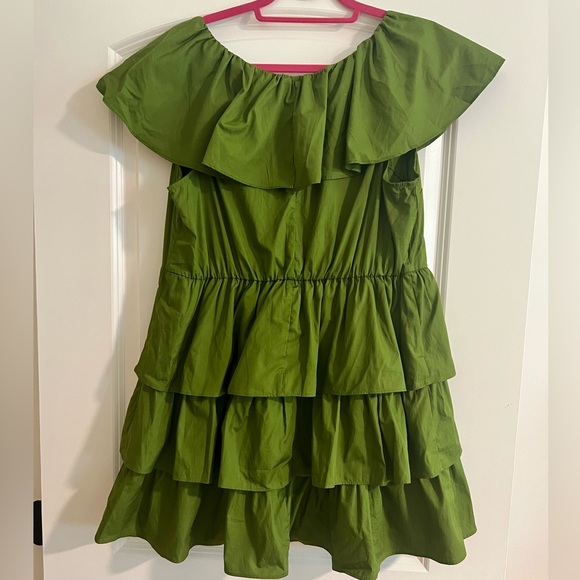 A New Day Green Ruffle Mini Dress - Picture 6 of 7